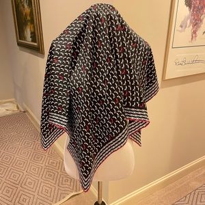 Talbots Shoe Motif Silk Square Scarf